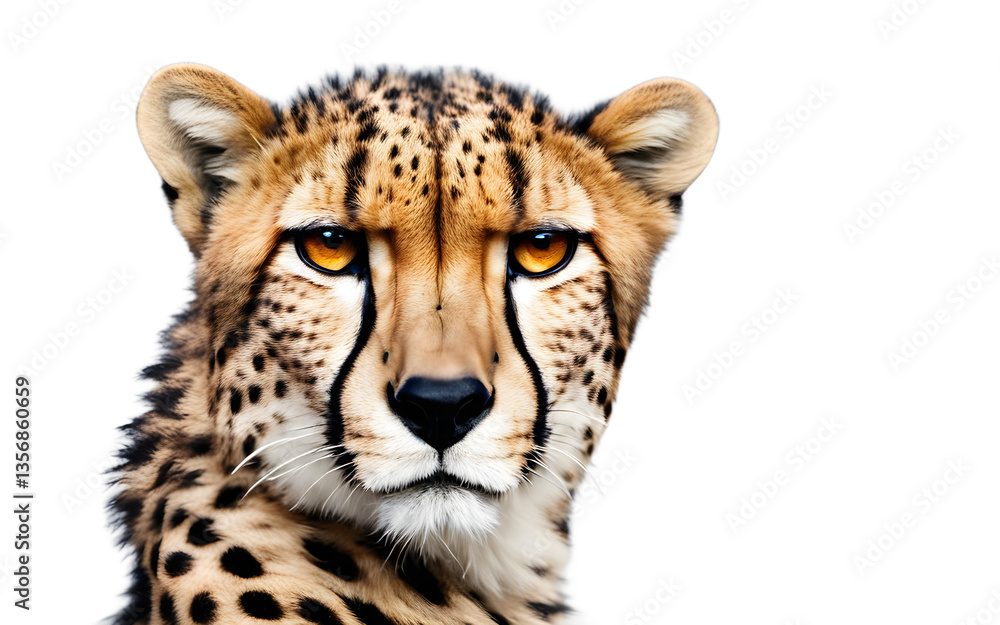 Obraz premium Cheetah isolated on a empty plain background