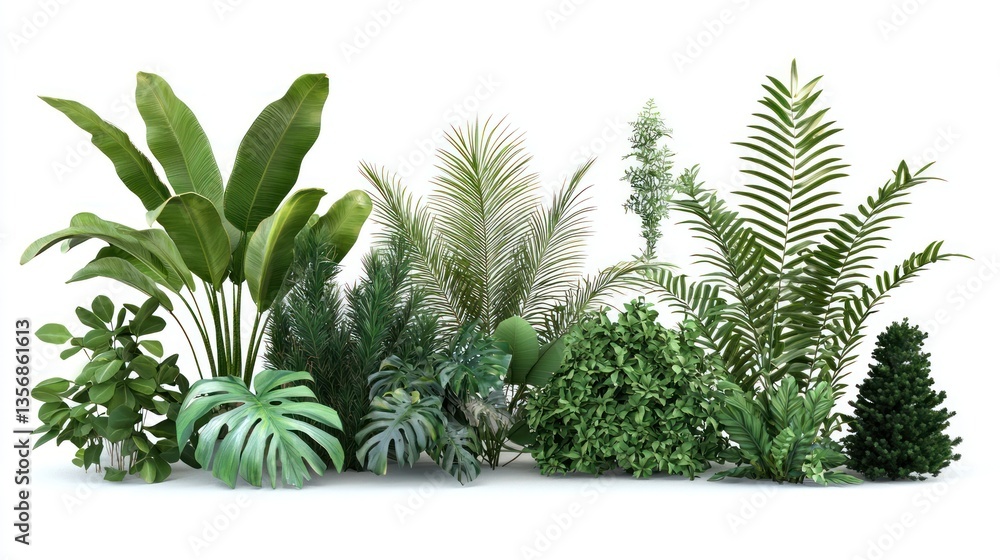 Obraz premium Vibrant Tropical Plants Collection
