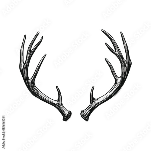 deer skull with horns