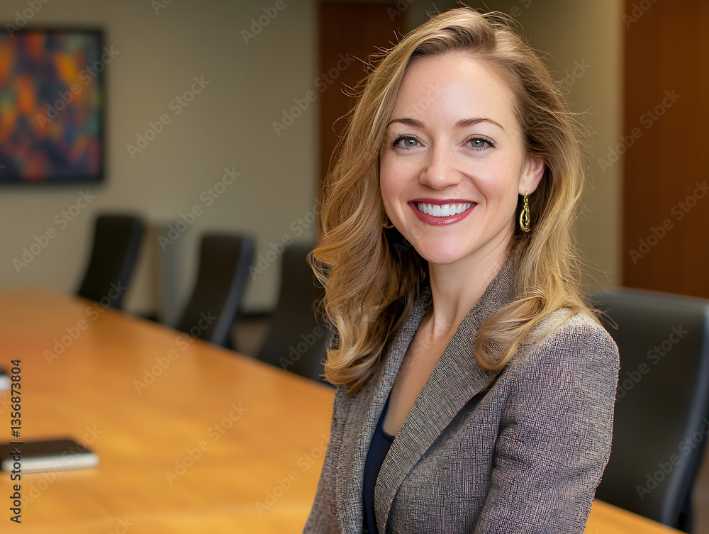 Confident Smile in the Boardroom