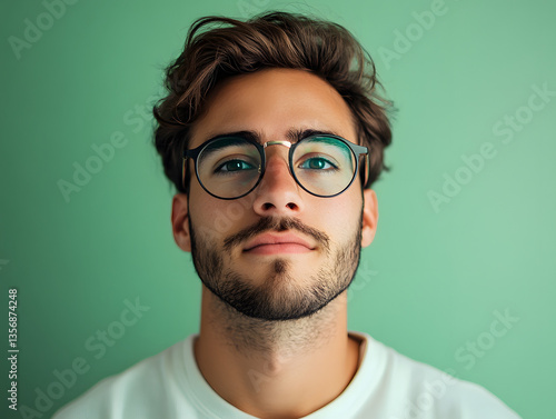 Confident Young Man in Trendy Eyewear