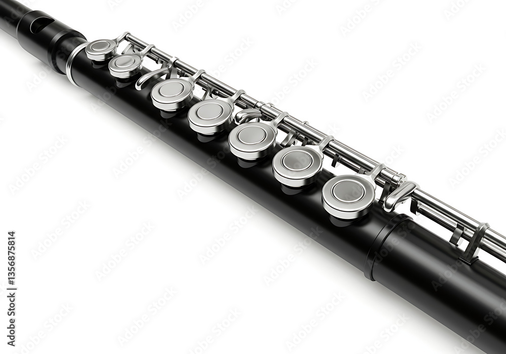 Naklejka premium flute on white background