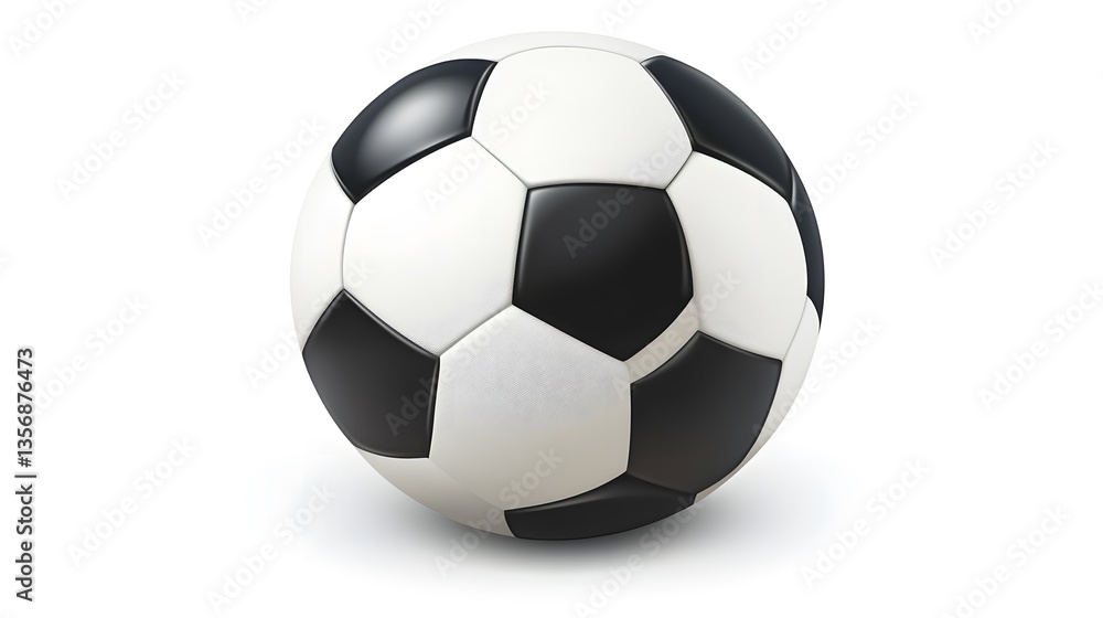 Fototapeta premium Professional 3D Design Soccer Ball Mockup for Sports Events and Marketing