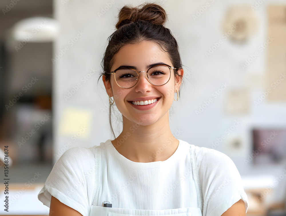 Confident Young Female Designer Smiling at the Camera