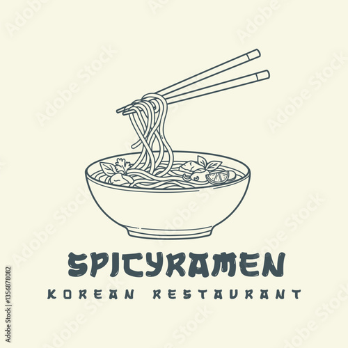 Noodle logo Vector can be used for fast food restaurants with its modern and stylish design.