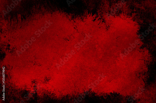 Grunge red wall background texture
