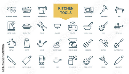 essential kitchen tools utensils used for cooking baking, ladle frying kettle pan grater