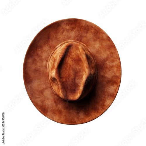 Stylish hat placed on a black background highlighting its unique shape and design features for fashion enthusiasts , white isolate background