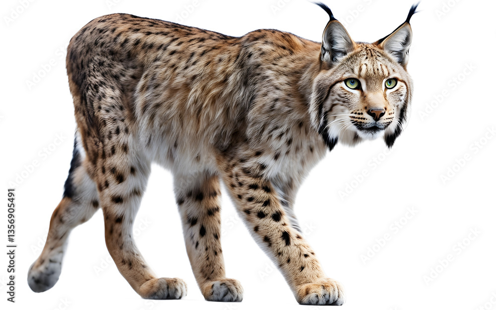 Lynx isolated on a empty plain background Lynx isolated on a empty plain background
