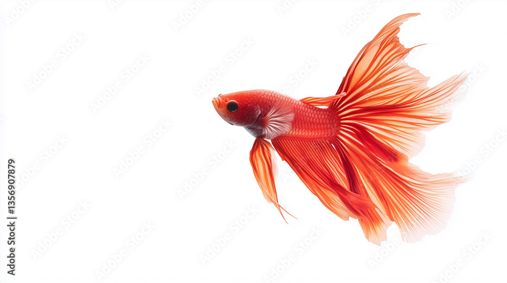 Fototapeta premium Shiny finned betta fish, shiny finned betta fish, shiny finned betta fish, colorful finned betta fish, shiny finned betta fish