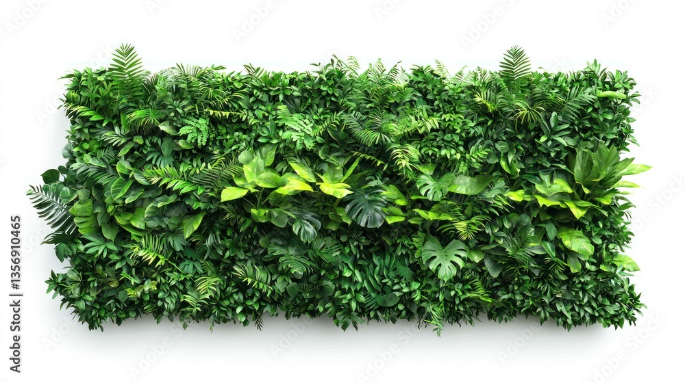 Fototapeta premium Vibrant Green Tropical Plant Wall Panel