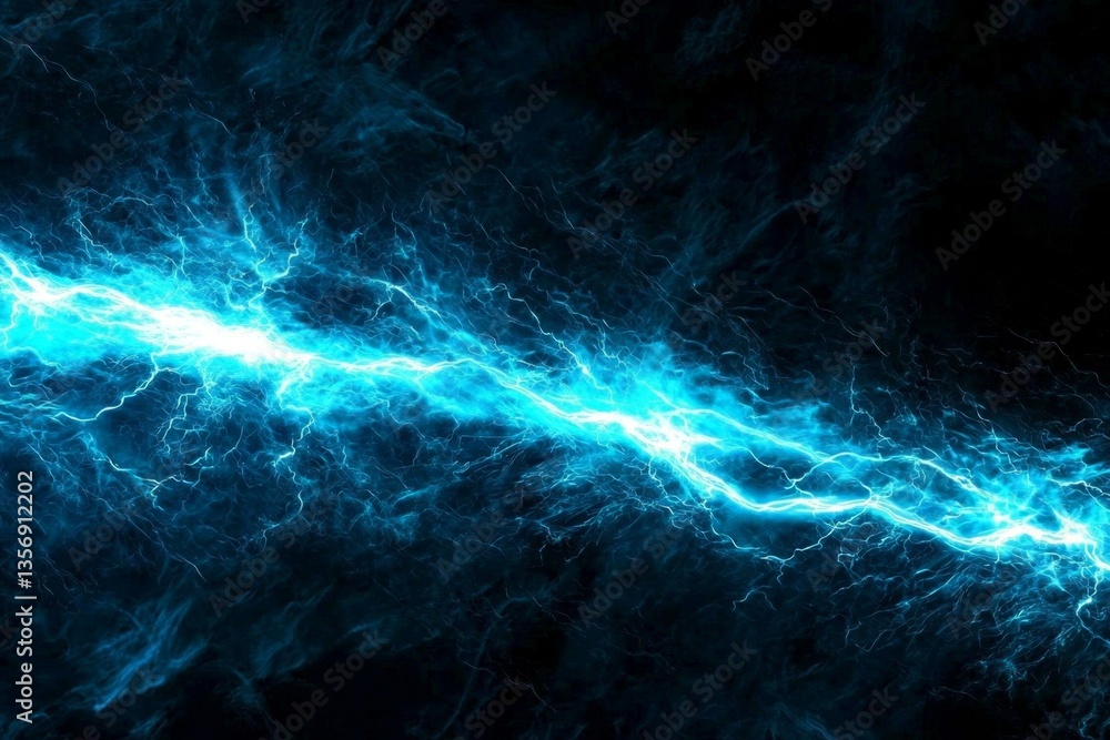 A dramatic interplay of blue lightning and dark surroundings. A dramatic interplay of blue lightning and dark surroundings.
