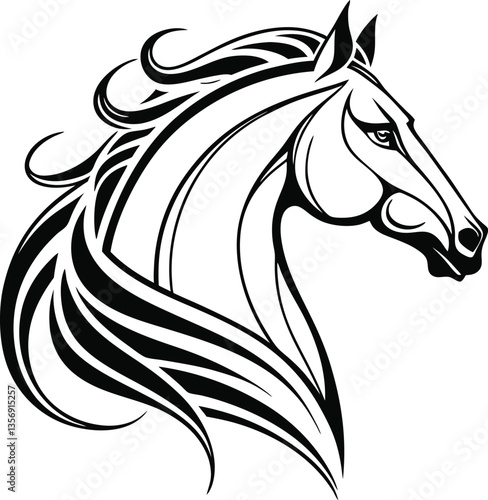Silhouette Horse Head logo stylized Vector and Illustration,logo, farm, silhouette, illustration, stallion, stylized, horse, head, graphic, symbol, animal, equestrian, nature, vector, wild, drawing, 