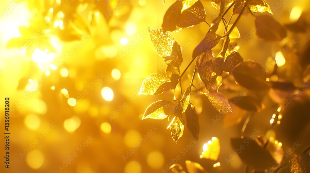 Golden spring blossoms basking in warm sunlight Golden spring blossoms basking in warm sunlight
