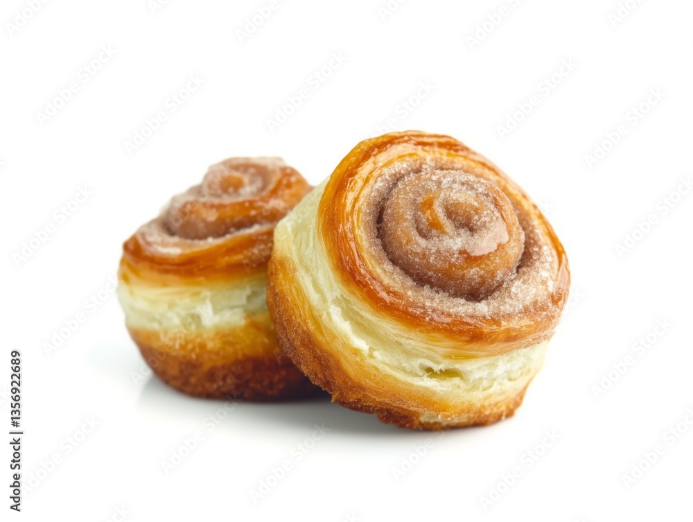 Freshly baked cinnamon rolls with sugar glaze. Freshly baked cinnamon rolls with sugar glaze.