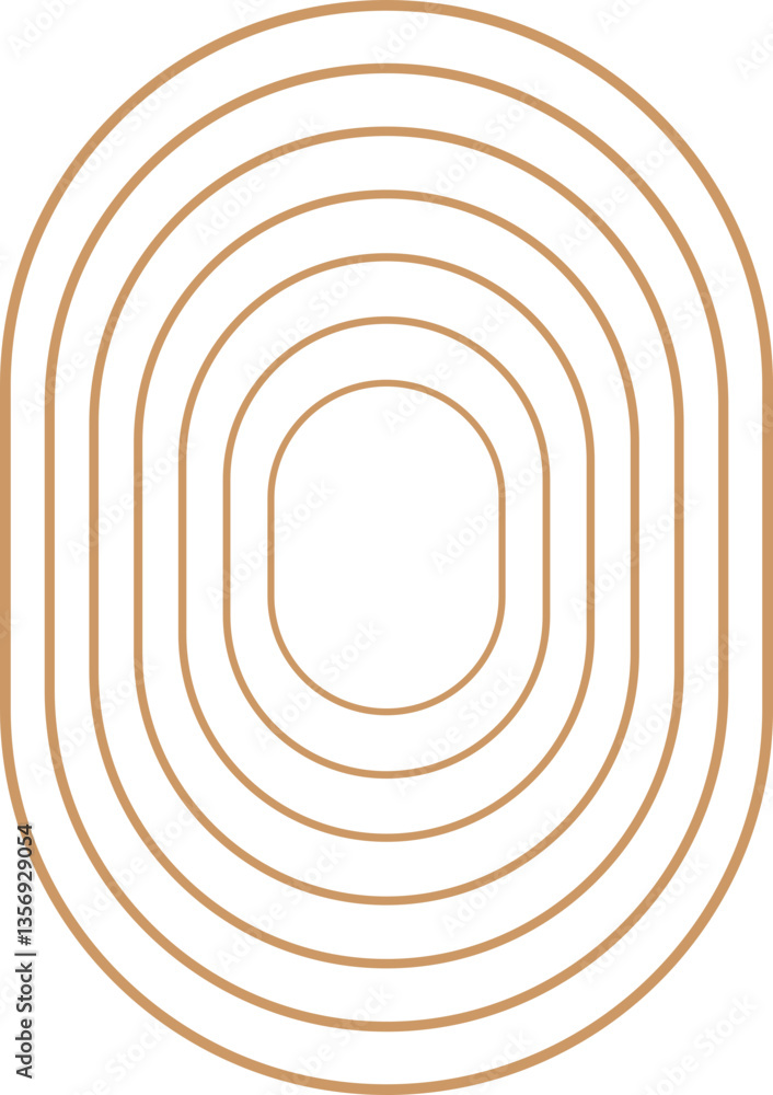 Fototapeta premium Aesthetic Minimalist Lined Shape