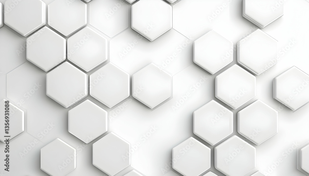 Naklejka premium Abstract white hexagonal pattern background