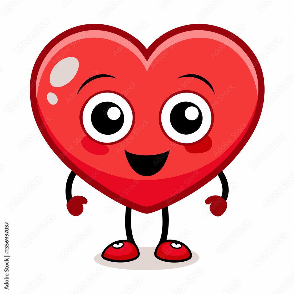 Fototapeta premium funny cartoon heart