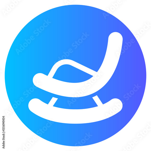 rocking chair gradient icon