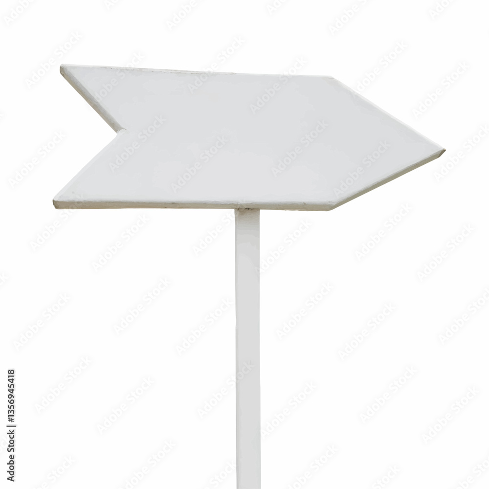 minimalist vector white arrow sign post minimalist vector white arrow sign post