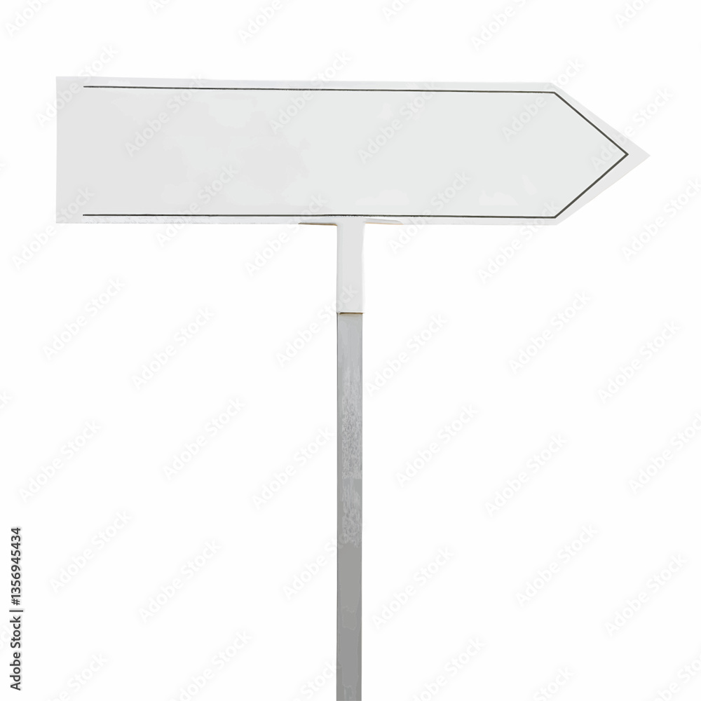 minimalist vector white arrow sign post minimalist vector white arrow sign post