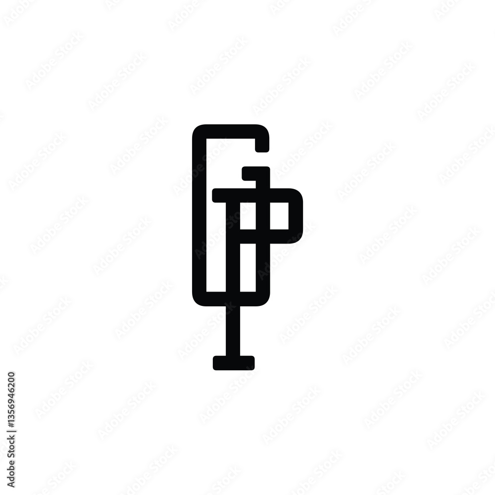 GP monogram logo design letter text name symbol monochrome logotype alphabet character simple logo GP monogram logo design letter text name symbol monochrome logotype alphabet character simple logo