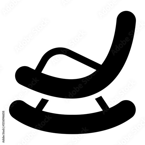 rocking chair glyph icon