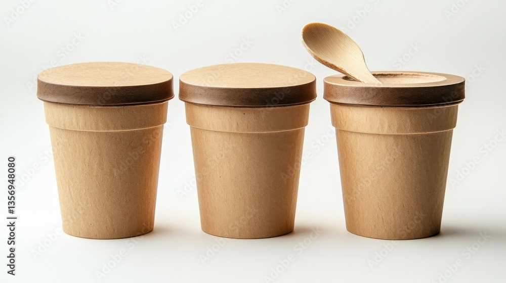 Eco-friendly yogurt packaging with biodegradable materials isolated on white background symbolizing sustainable food solutions
Eco-friendly yogurt packaging with biodegradable materials isolated on white background symbolizing sustainable food solutions