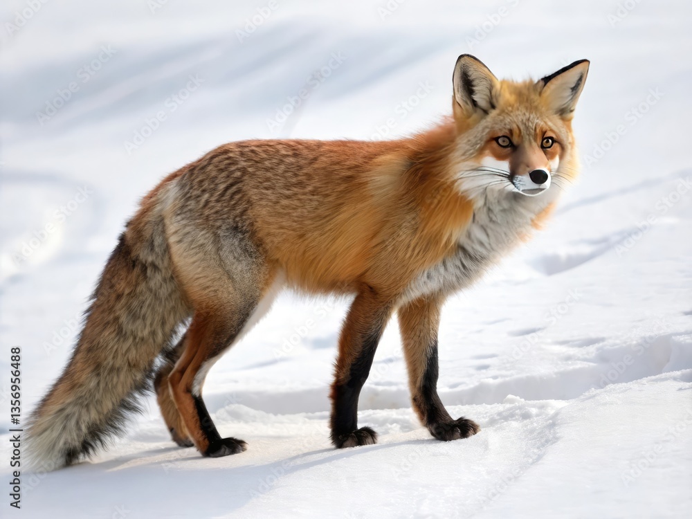 Fototapeta premium fox in snow