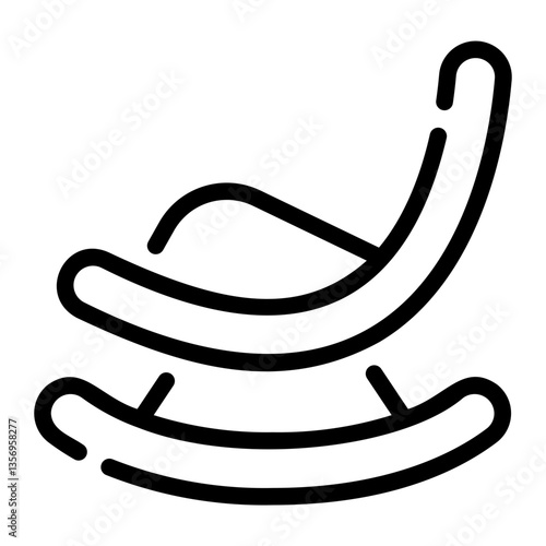 rocking chair line icon