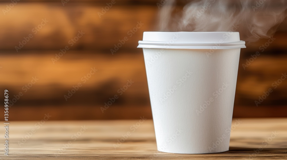 Steaming cup of coffee, a warm and relaxing beverage for cozy moments hot Steaming cup of coffee, a warm and relaxing beverage for cozy moments hot