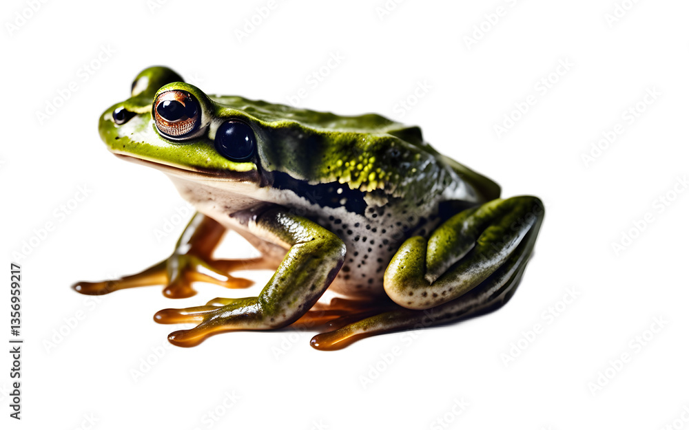 Confinement Frog isolated on a empty plain background Confinement Frog isolated on a empty plain background