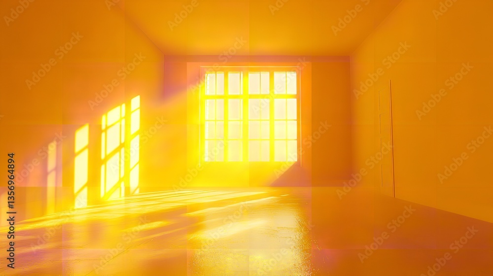 Abstract Boxed Tunnel to Light Yellow Background Abstract Boxed Tunnel to Light Yellow Background