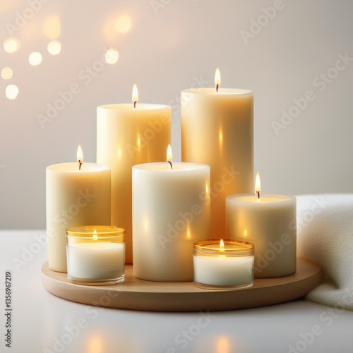 Wallpaper Mural creative beautiful candles background, copy space for for use in meditation; and peace of mind concept

 Torontodigital.ca