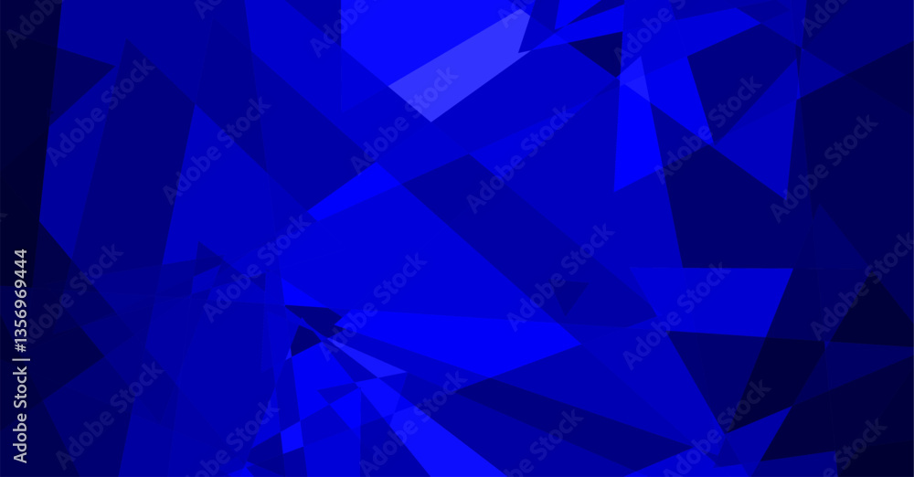 Obraz premium Abstract Blue Geometric Fractal Art