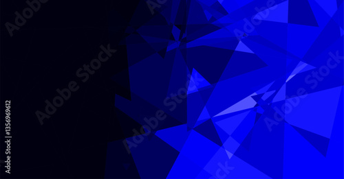 Abstract Blue Geometric Fractal Design