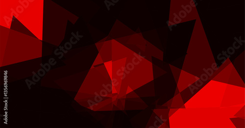 Abstract Red  Black Geometric Design
