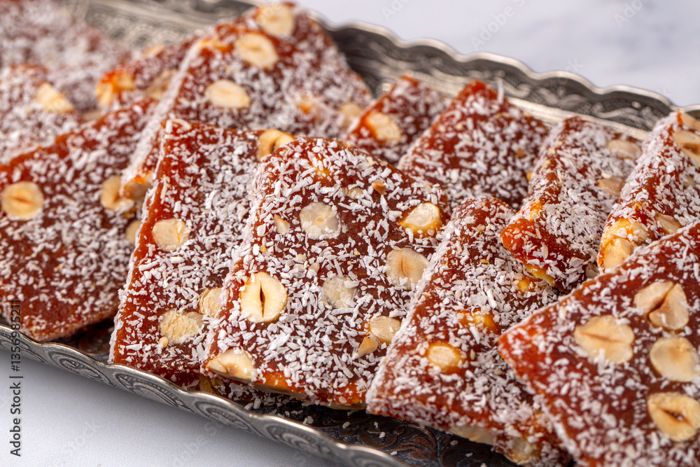 Traditional delicious turkish dessert cezerye