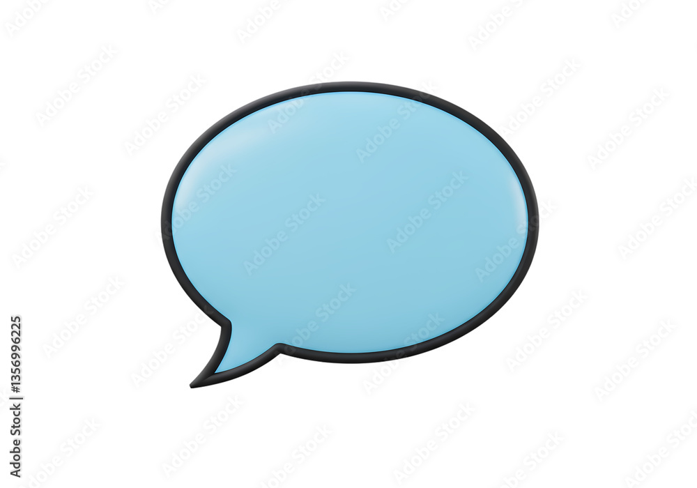 Light Blue Speech Bubble Icon isolated on transparent background Light Blue Speech Bubble Icon isolated on transparent background