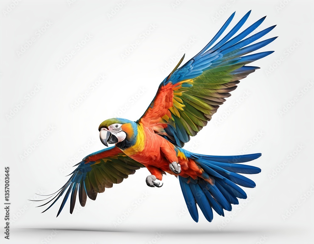 Fototapeta premium Scarlet Macaw in Flight