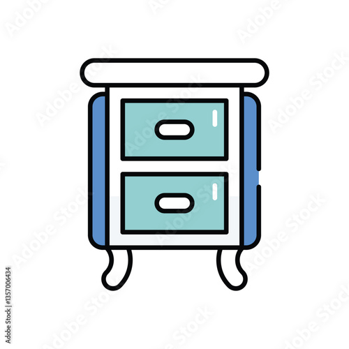 Nightstand vector icon stock illustration
