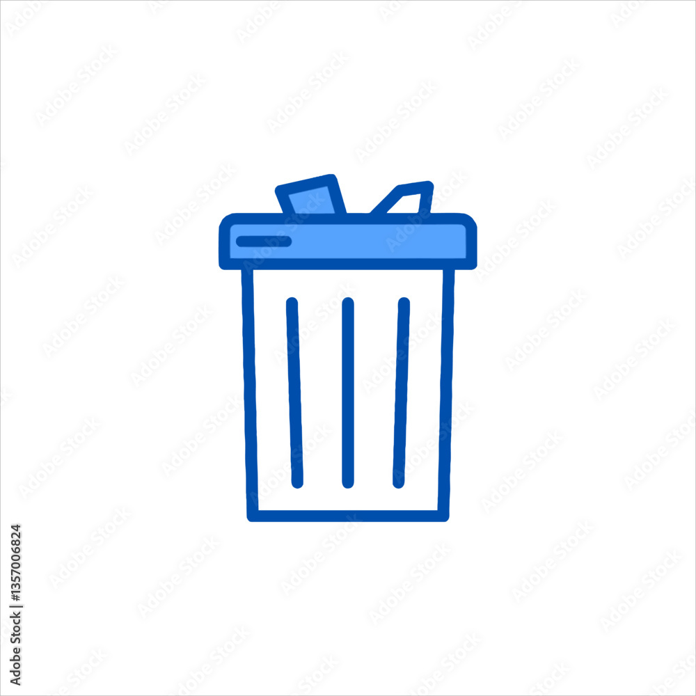 blue trash can blue trash can