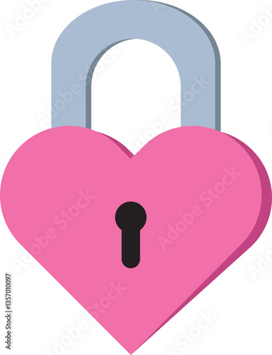 heart key lock illustration