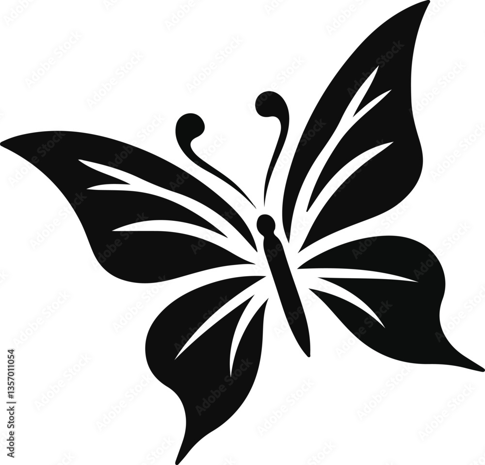 Fototapeta premium butterfly vector silhouette