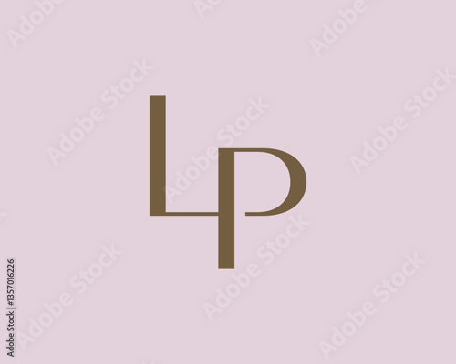 LP letter logo icon design. Classic style luxury initials monogram.