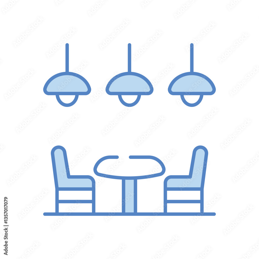 Dining Table vector icon stock illustration Dining Table vector icon stock illustration