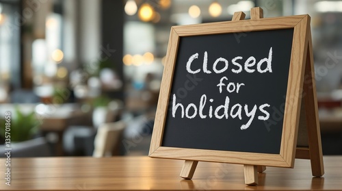 restaurant board- closed for holidays 