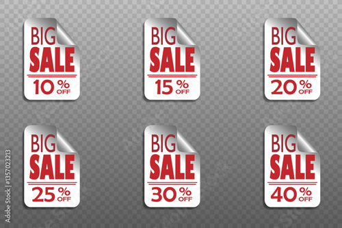 A set of banners, discounts and sales.