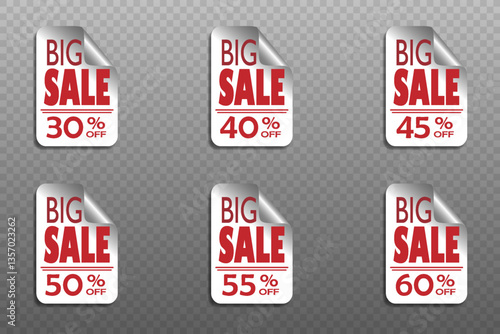 A set of banners, discounts and sales.