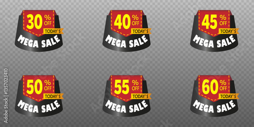 A set of banners, discounts and sales.
